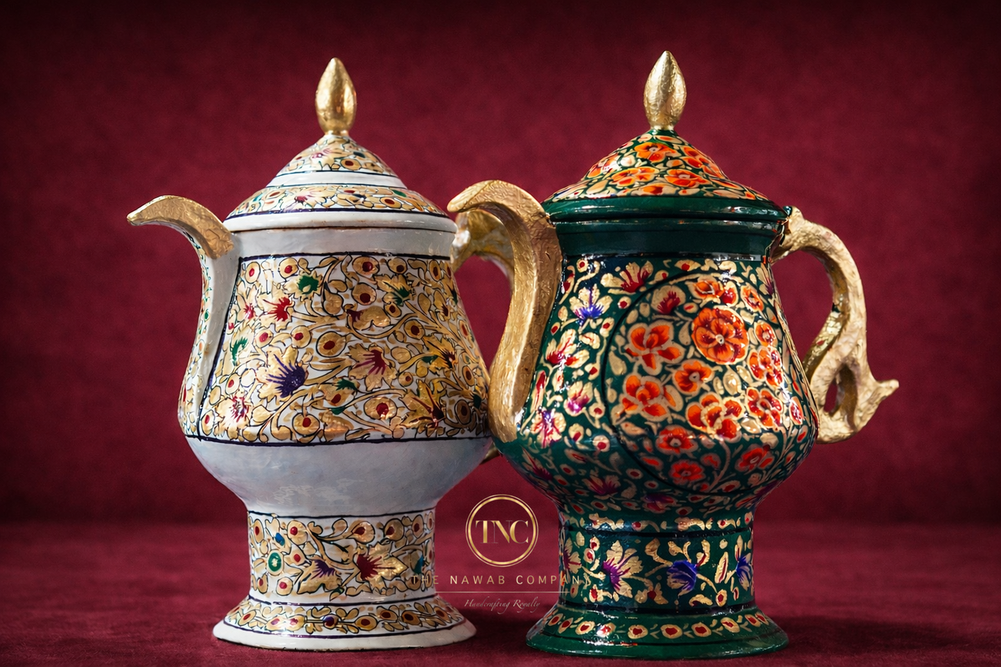 Intricate Handcrafted Paper Machie Kashmiri Samavar