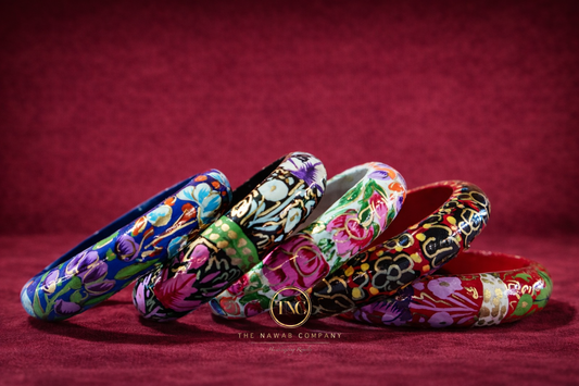 Intricate Handcrafted Paper Machie Bangles
