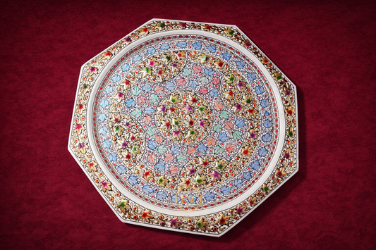 Intricate Handcrafted Paper Machie Tray