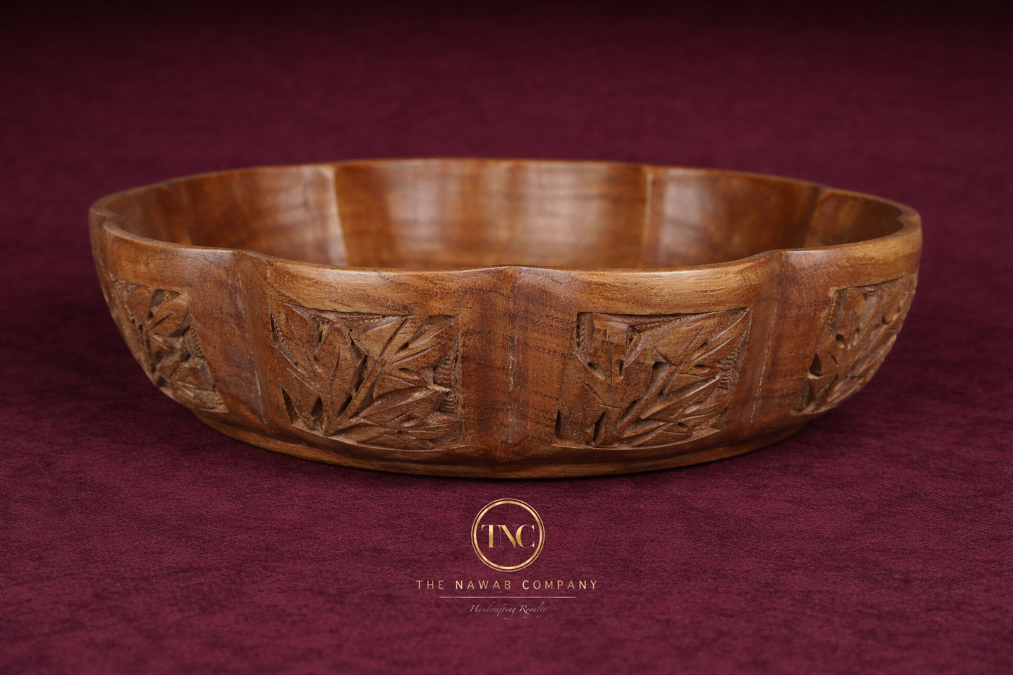Handcarved Premium Walnut Wood Bowl