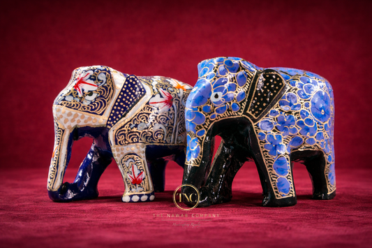 Intricate Handcrafted Paper Machie Elephant Box