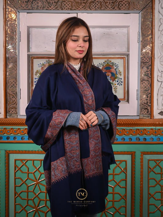 Women's Premium Pure Pashmina Semi-Carved Shawl