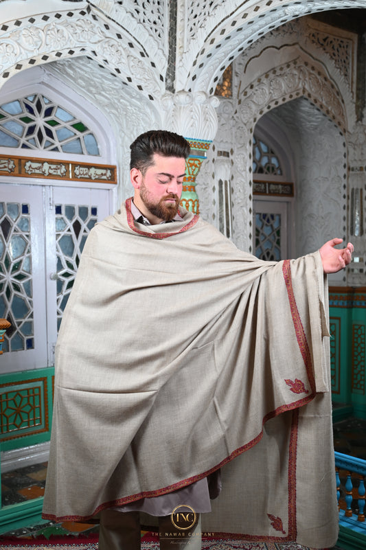 Men's Premium Pure Pashmina Shawl Grey