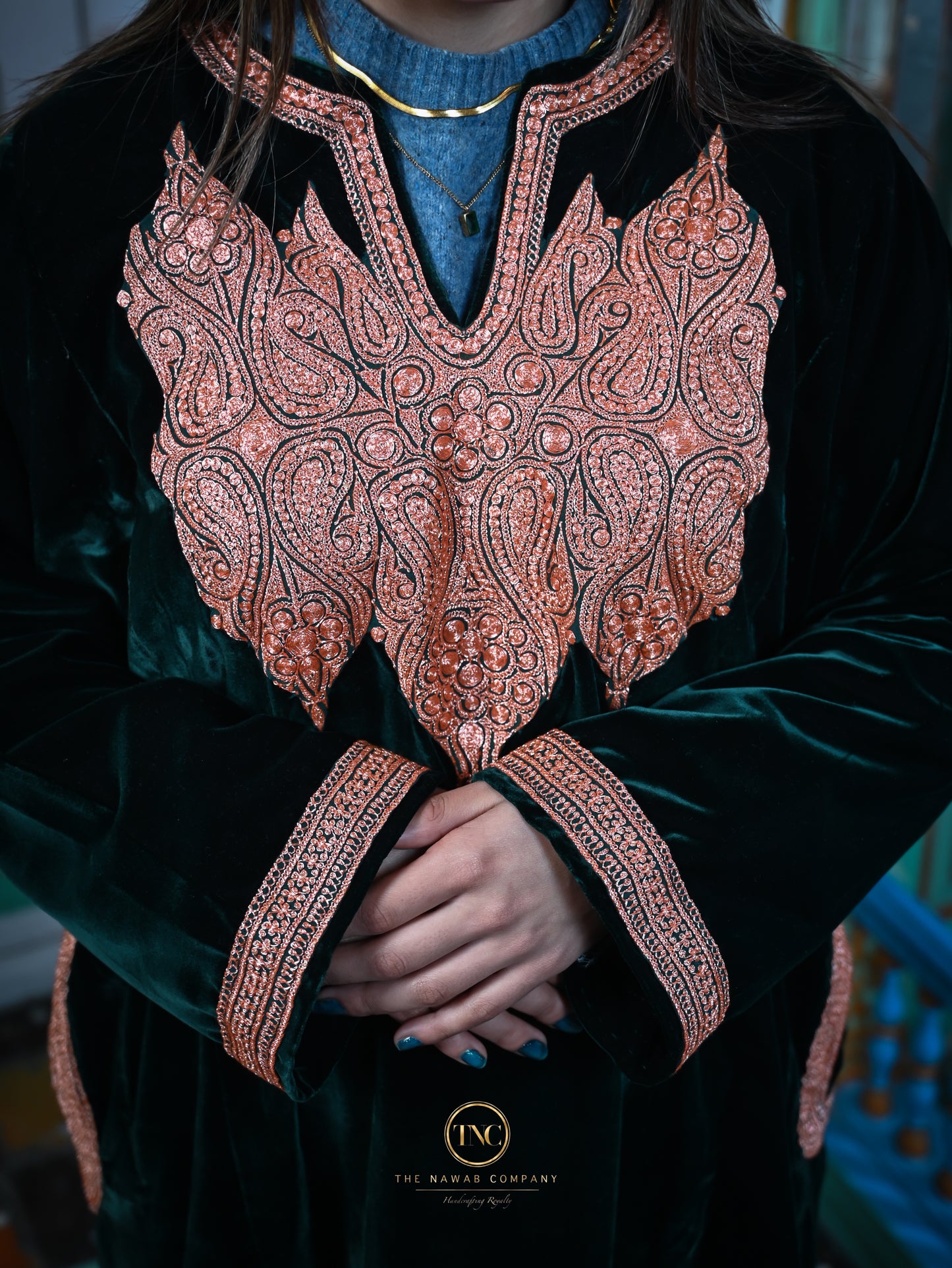 Premium Kashmiri Hand Tilla Pheran