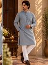 TNC GREY PINSTRIPE KURTA SET