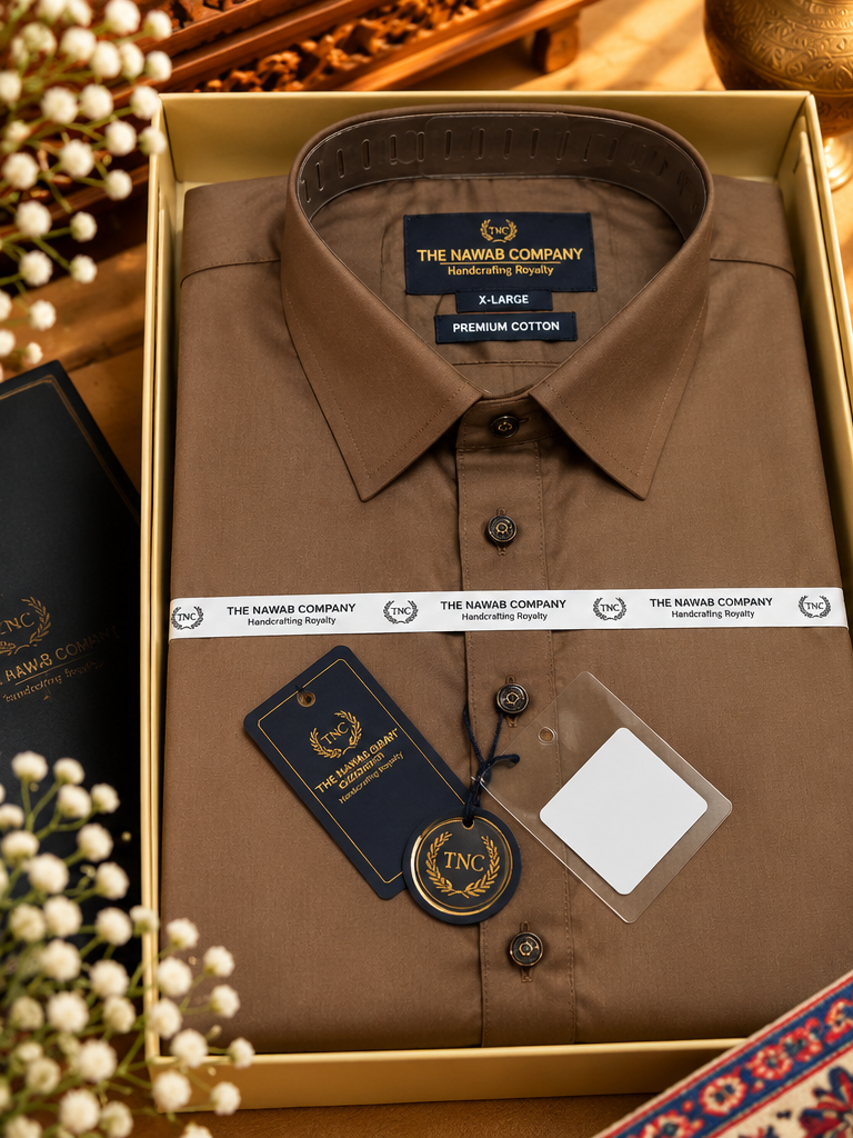TNC BROWN PATHANI KURTA