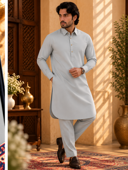 TNC GREY PATHANI KURTA