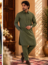 TNC OLIVE GREEN PATHANI KURTA
