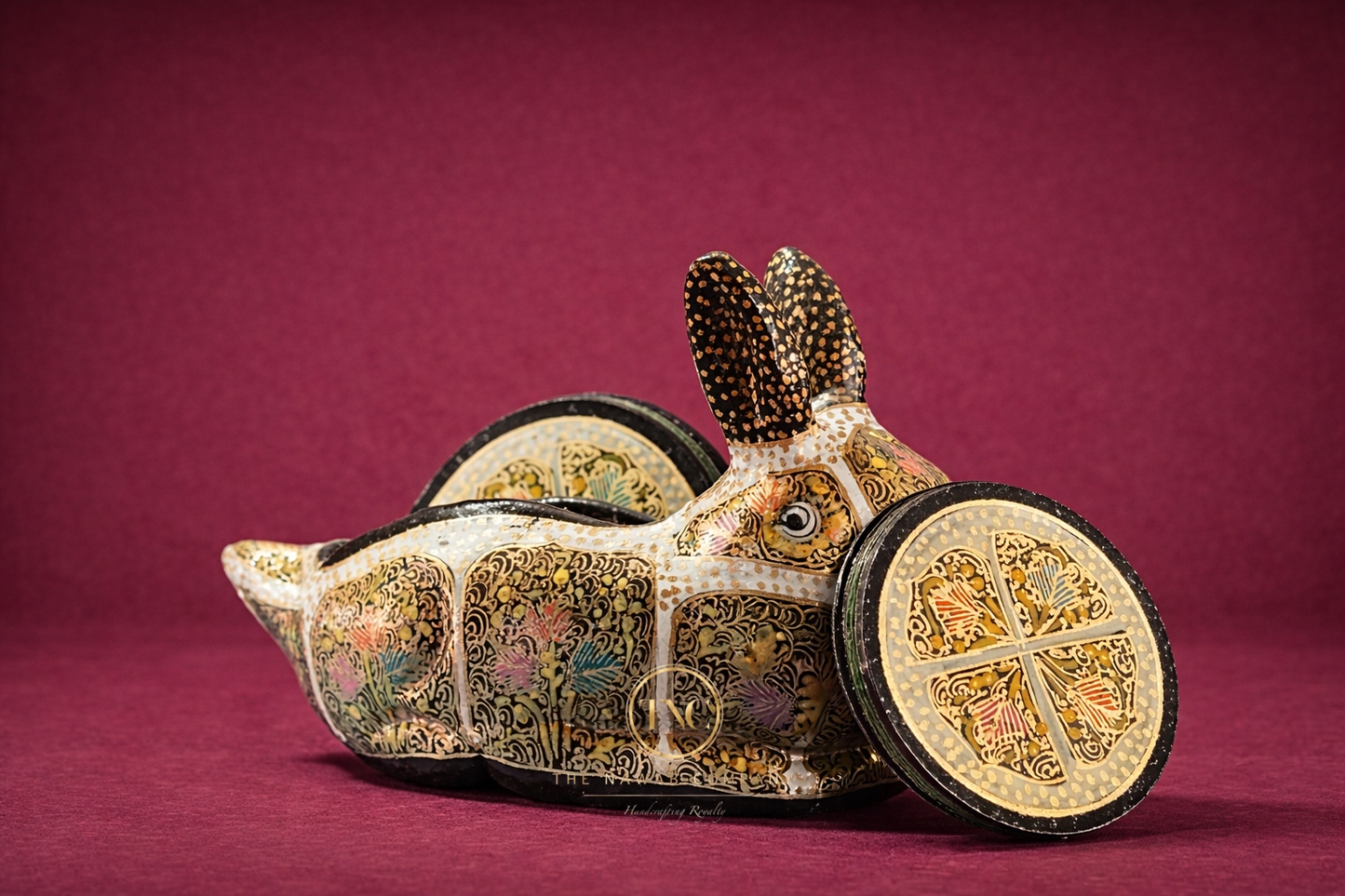 Intricate Handcrafted Paper Machie Essentials Box (Rabbit Shape)