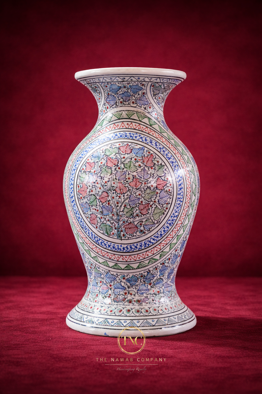 Intricate Handcrafted Paper Machie Flower Vase