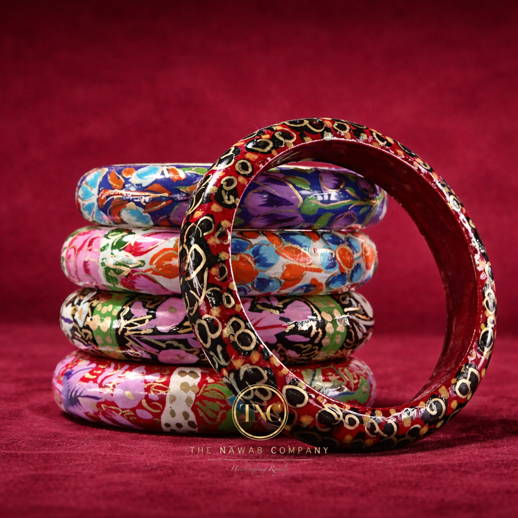 Intricate Handcrafted Paper Machie Bangles