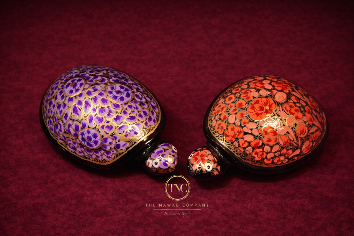 Intricate Handcrafted Paper Machie Ring Box