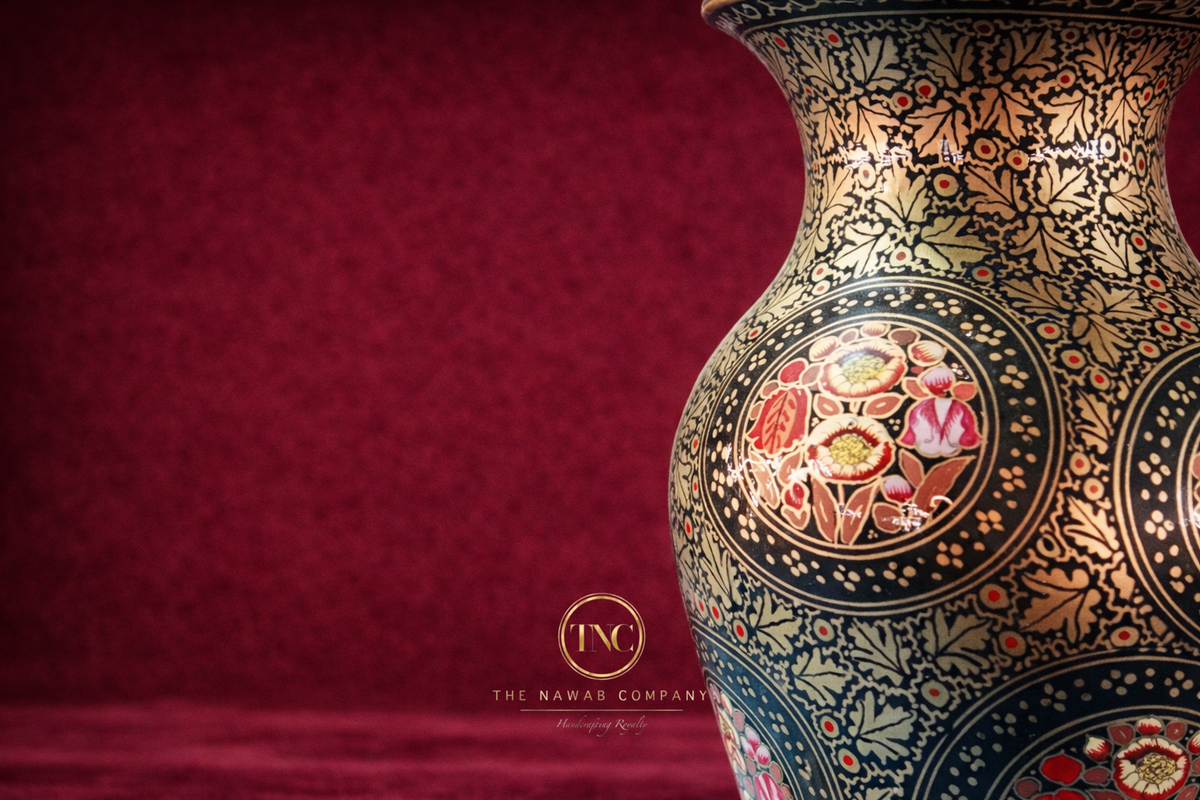 Intricate Handcrafted Paper Machie Flower Vase