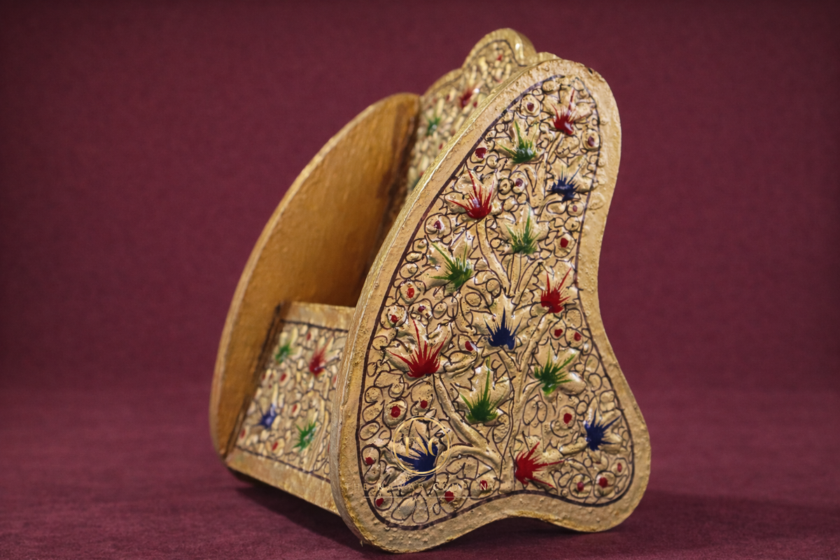 Intricate Handcrafted Paper Machie Phone Holder