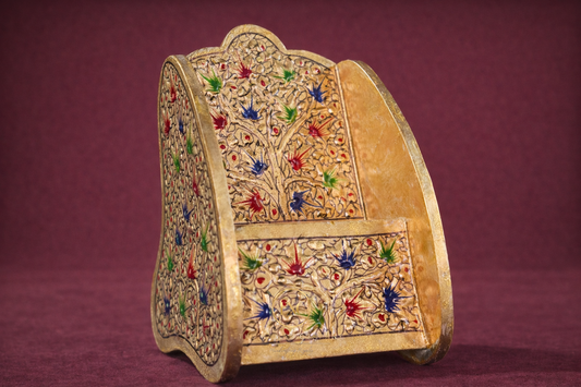 Intricate Handcrafted Paper Machie Phone Holder