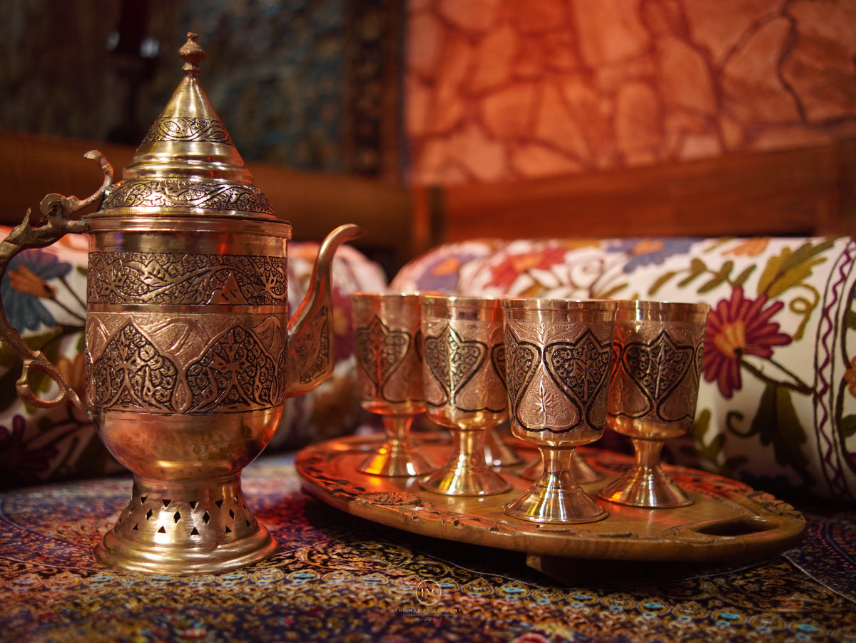 Premium Copper Handcrafted Jug Set