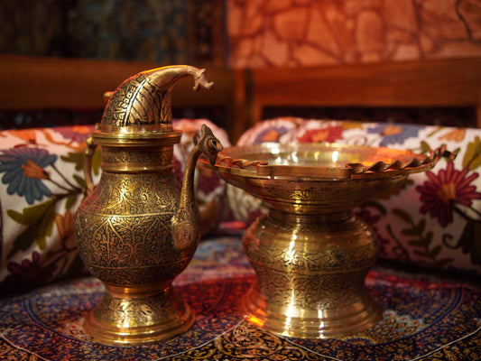 Premium Copper Handcrafted Tash Near ( For Handwash)