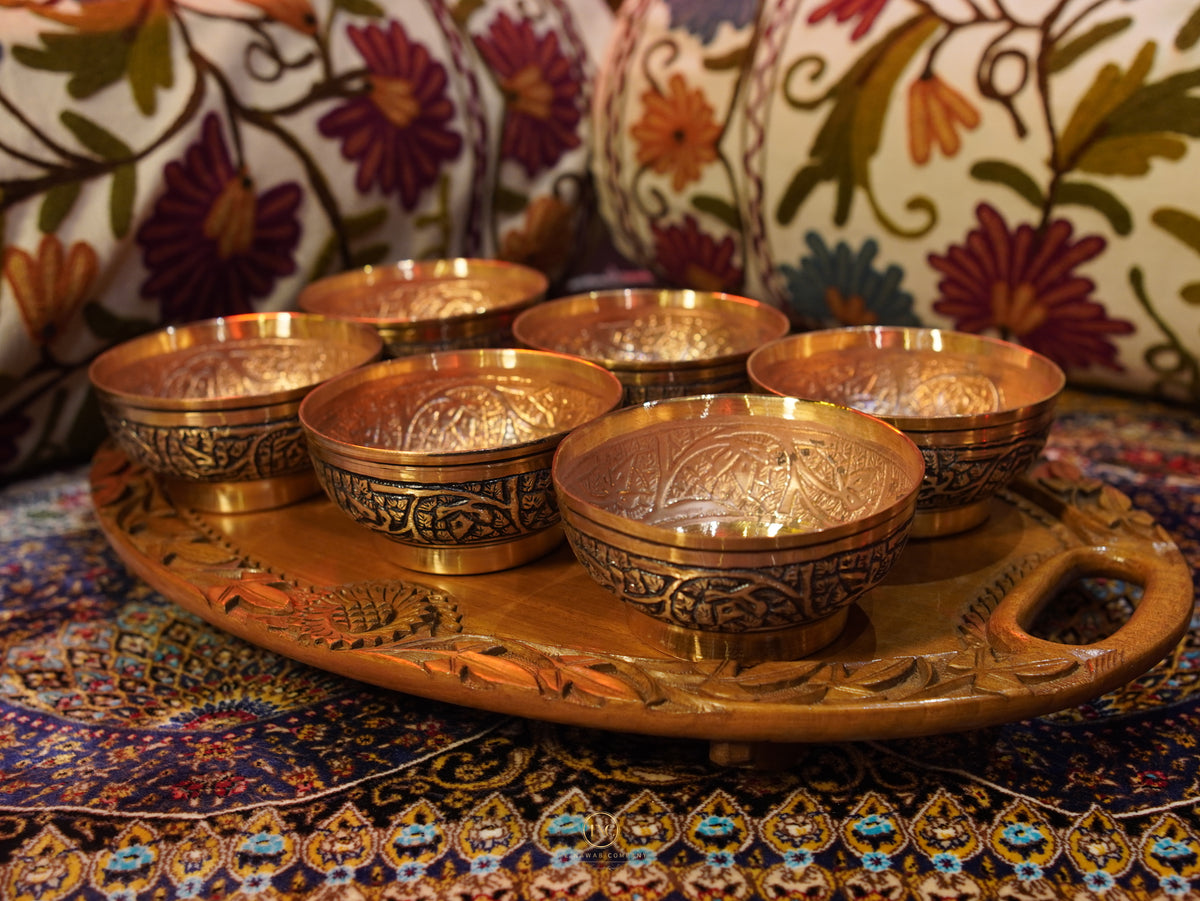 Premium Copper Sabzi Katori Set of 6