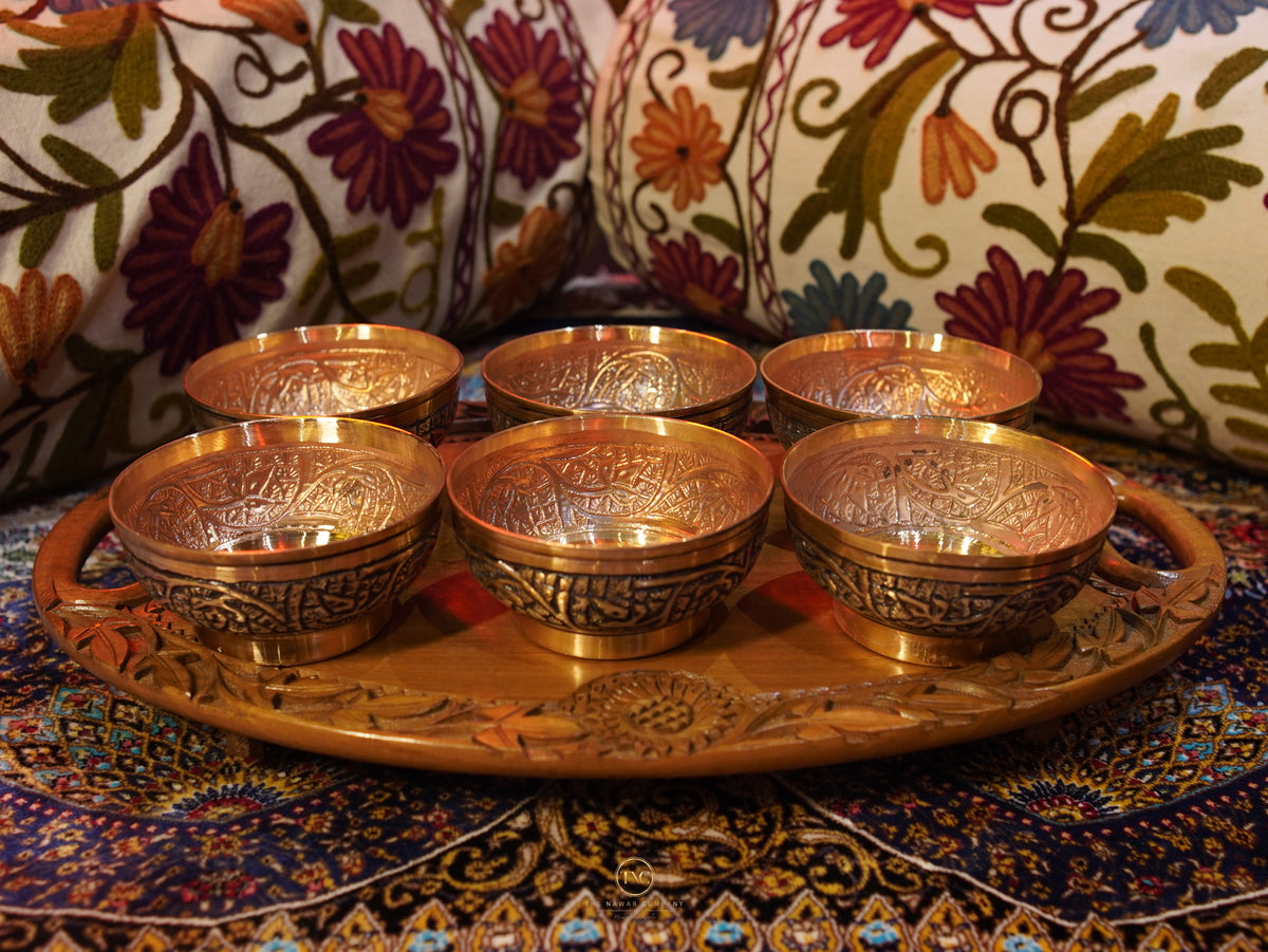 Premium Copper Sabzi Katori Set of 6