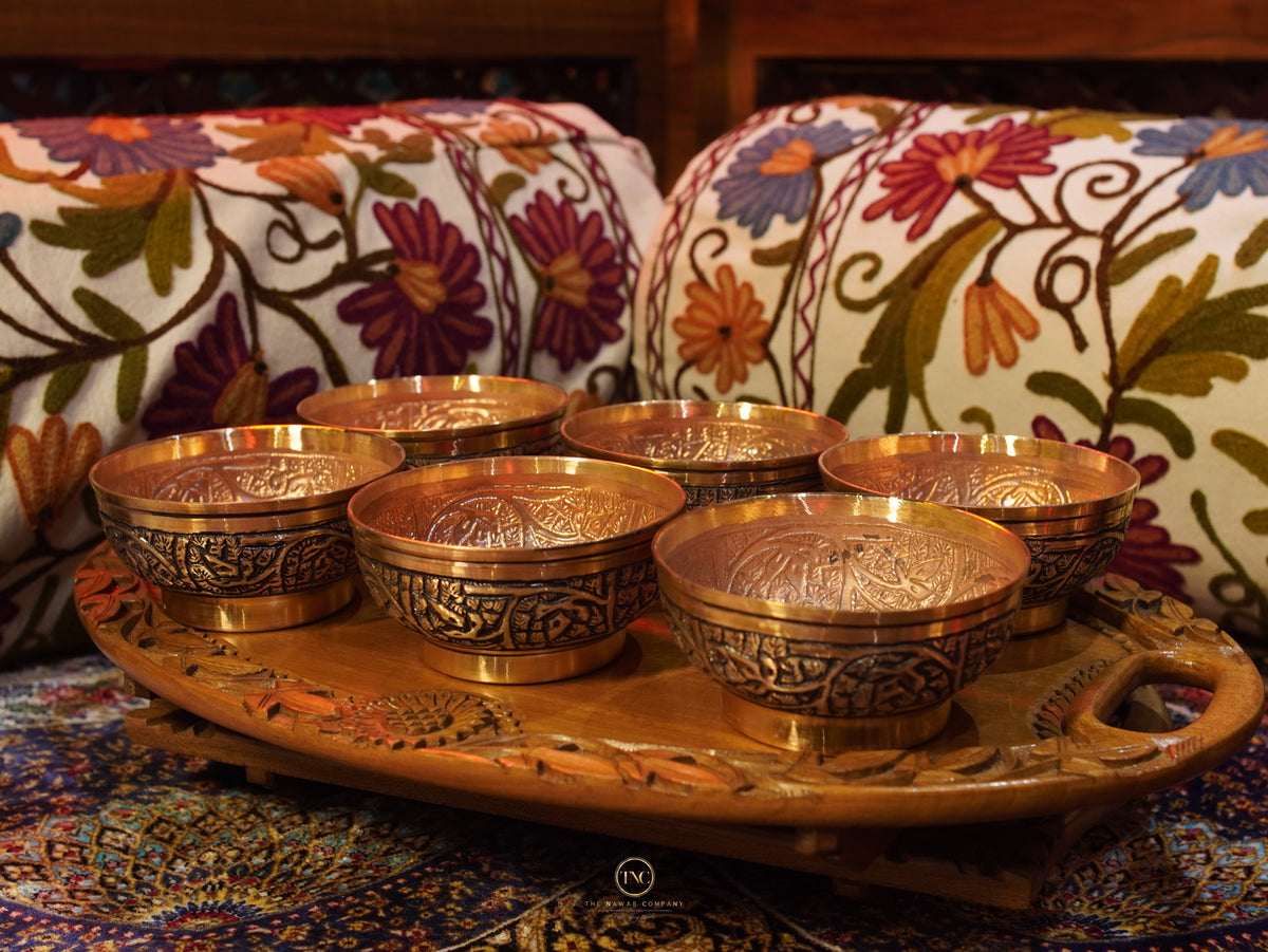 Premium Copper Sabzi Katori Set of 6