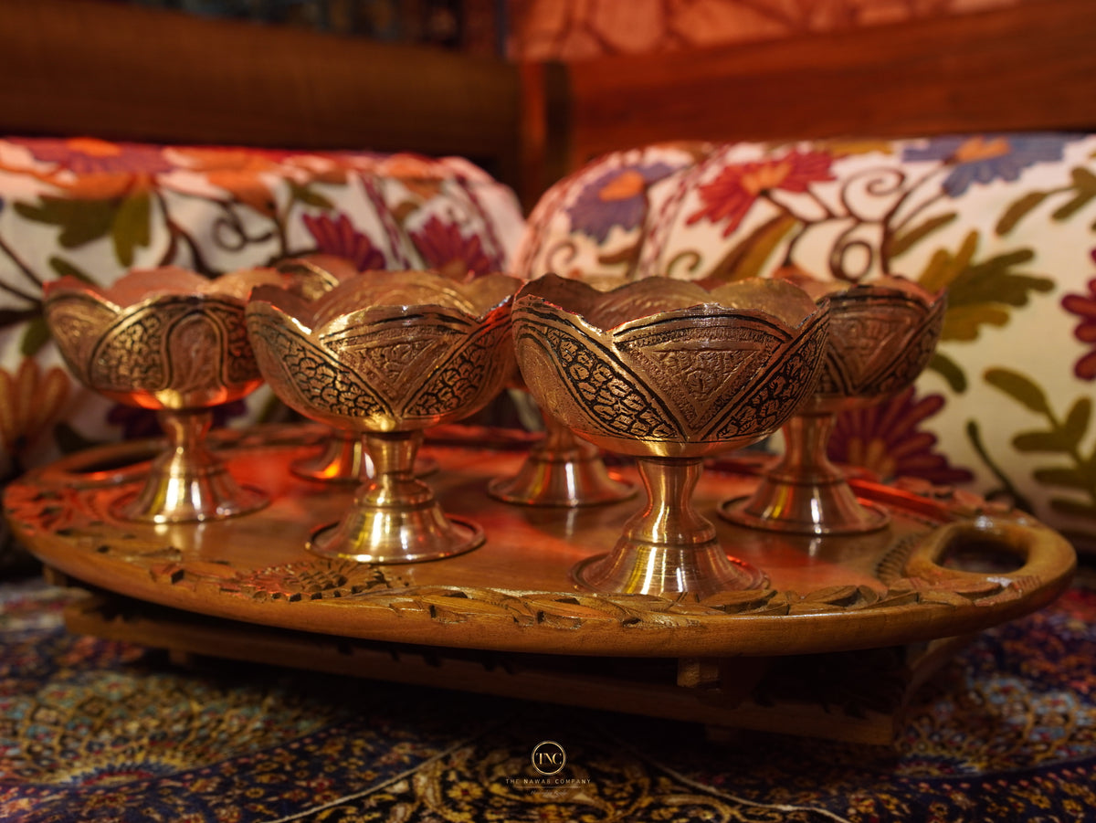 Premium Copper Handcrafted Ice Cream Bowl Set of 6