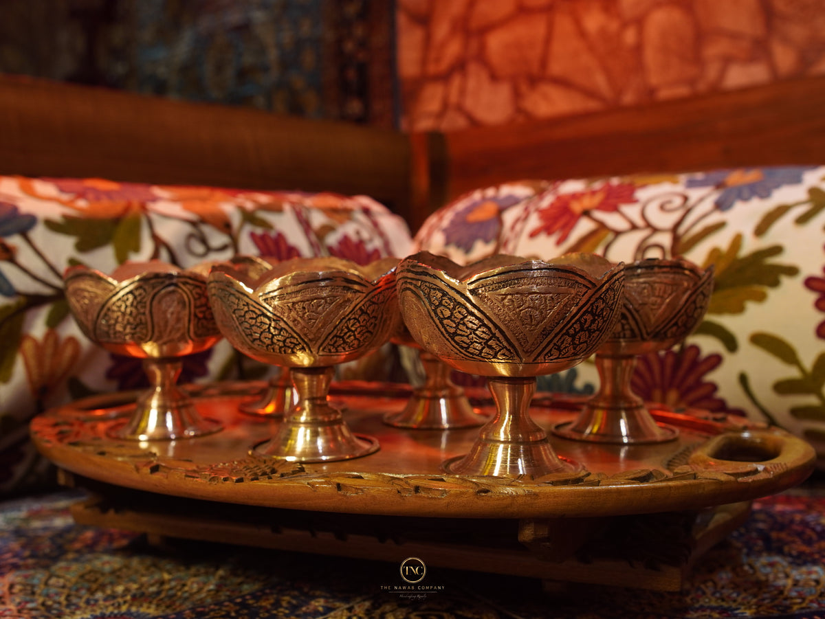 Premium Copper Handcrafted Ice Cream Bowl Set of 6