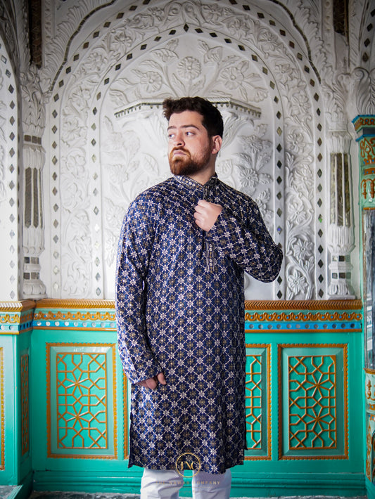 TNC Premium Chikan Kari Kurta Set
