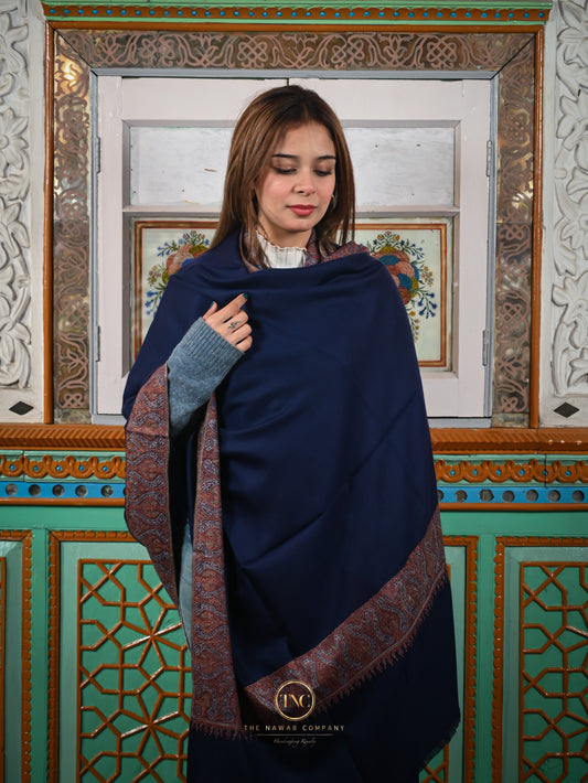 Women's Premium Pure Pashmina Semi-Carved Shawl