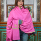 Women's Premium Pure Pashmina Semi-Carved Shawl