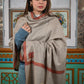 Women's Premium Pure Pashmina Semi-Carved Shawl