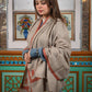 Women's Premium Pure Pashmina Semi-Carved Shawl