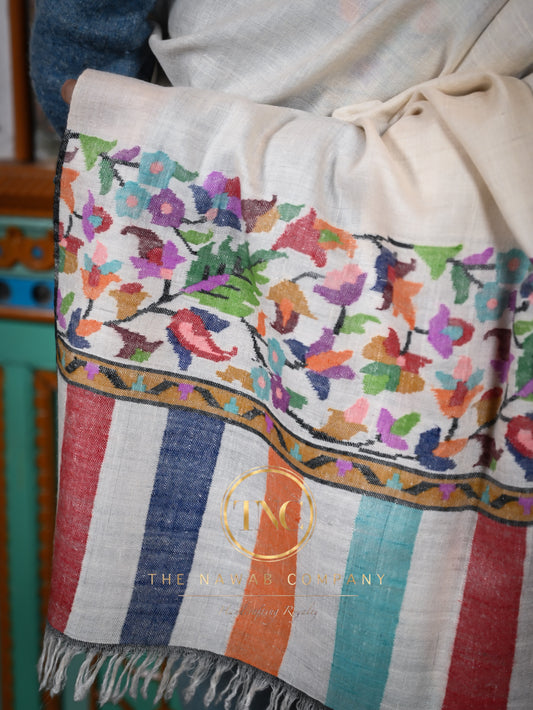 Women's Premium Pure Pashmina Kalamkari Shawl