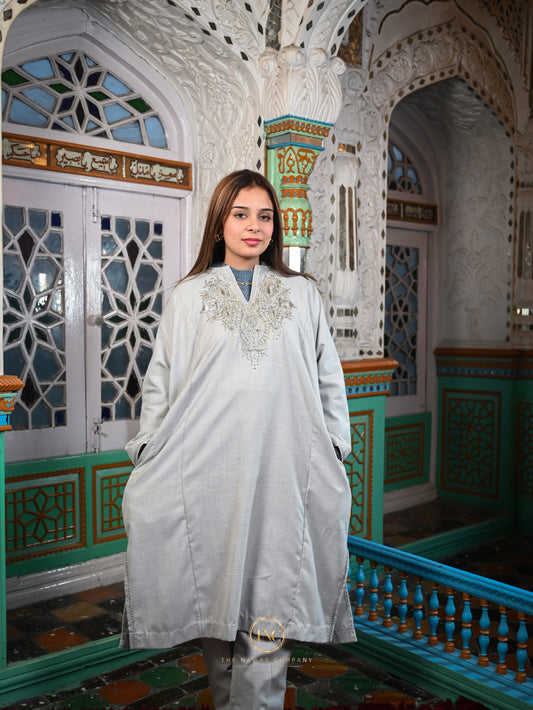 Premium Kashmiri Hand Tilla Pheran Set
