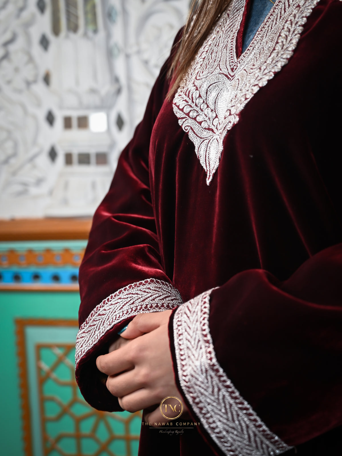 Premium Kashmiri Hand Tilla Pheran Set