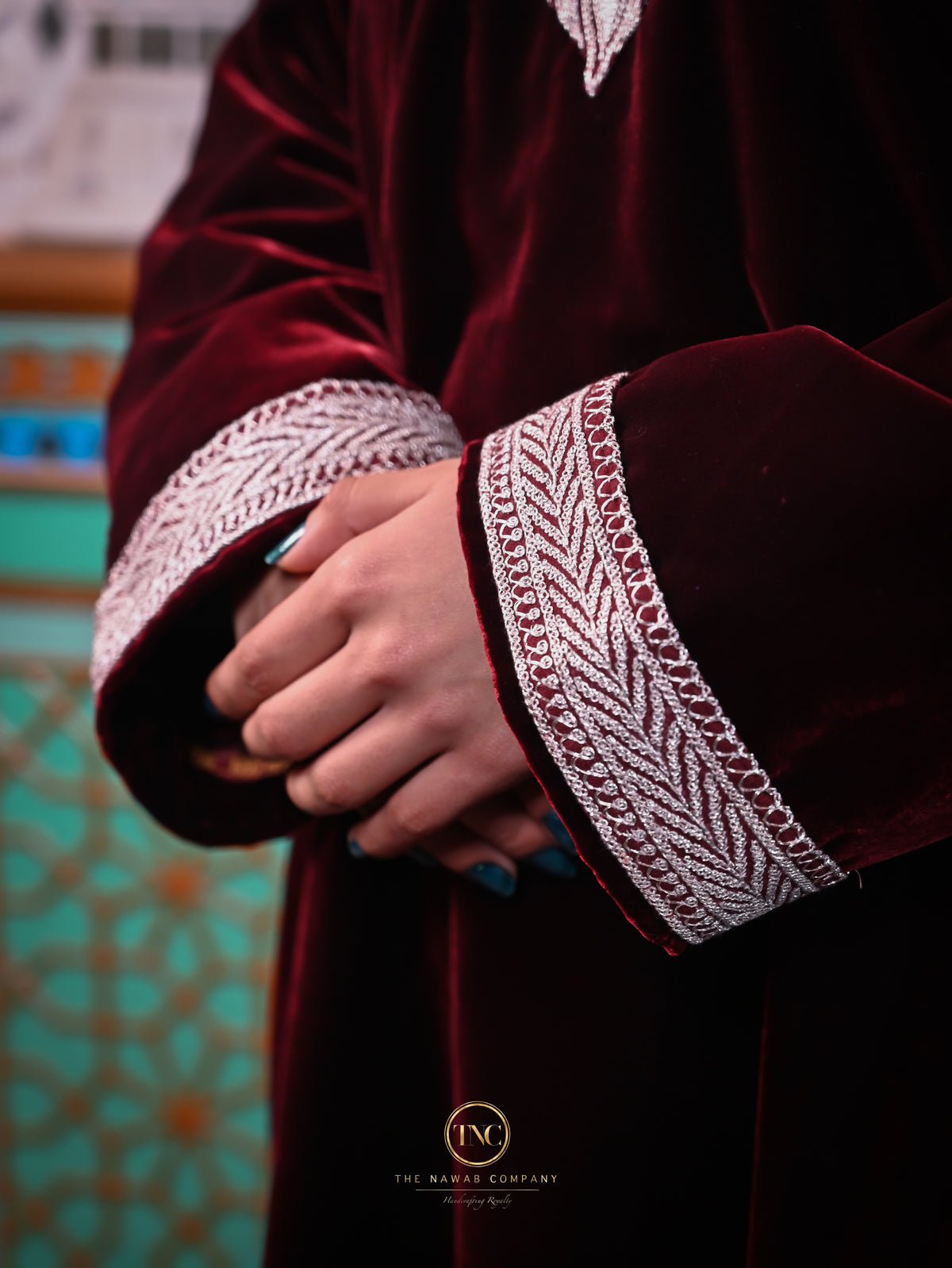 Premium Kashmiri Hand Tilla Pheran Set