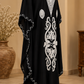 Premium Kashmiri Embroidered Black Kaftan