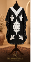 Premium Kashmiri Embroidered Short Black Kaftan