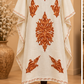 Premium Kashmiri Embroidered Cream Rust Short Kaftan