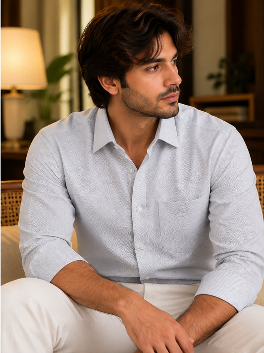 TNC GREY DOTTED SHIRT
