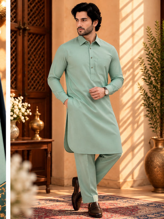 TNC MINT GREEN PATHANI KURTA