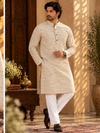 TNC BEIGE TEXTURED KURTA SET