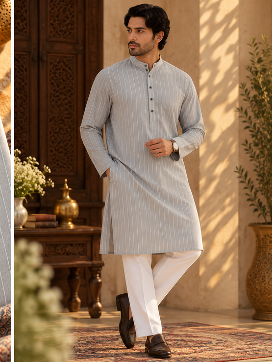 TNC GREY KURTA SET