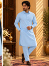 TNC SKY BLUE PATHANI KURTA